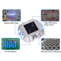 Borne lumineuse solaire décorative en aluminium en forme de fer à cheval, à LED, à fonctionnement continu ou clignotant, alimentée par énergie solaire