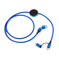 Cable de Carga Súper Rápida PD 60W, Cable USB C con Trenzado de Nailon, 4 en 1, con Logotipo Luminoso, Cable de Datos Tipo C para Regalos Promocionales