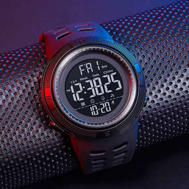Mens Watches Round Face Digital Watches Men's Digital Sports Watch