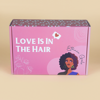 Boîte d'expédition postale en carton ondulé pour cosmétiques, couleur rose personnalisée, avec impression de logo, pour l'envoi de produits de beauté.
