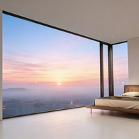 Fenêtres panoramiques Yuantai à vue panoramique, fenêtres à battants en verre du sol au plafond, fenêtres en aluminium, villa personnalisée, maison, salle de bain