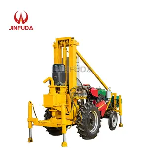 Hot Professional Tractor Trailer mounted water well drilling rigs Rock bore hole Tricycle Mobile 150m water well drilling rig Ma