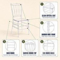 Chaises de banquet transparentes, chaise d'hôtel, chaise de banquet en plastique, luxe pour les mariages, les événements hôteliers