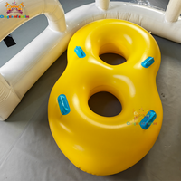 Nouveauté : Bouée de rivière gonflable en PVC souple, trèfle à quatre feuilles jaune, pour 4 personnes, taille personnalisable, impression numérique, garantie 3 ans