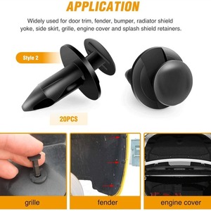 Clips de fixation pour voiture, 120 pièces, 6 tailles, attaches en plastique pour pare-chocs et garde-boue, avec outil de retrait - Product Image 3