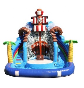 Vente en gros de jeux de pirates géants château gonflable à rebond combo toboggan château tropical cocotier avec toboggan - Product Image 4