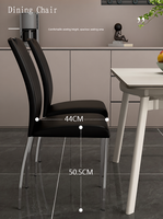 Chaise de salle à manger en acier au design minimaliste moderne et luxueux avec dossier, idéale pour les hôtels et la maison