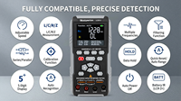 LCR-2 Testeur numérique LCR automatique 100 kHz 99999 comptes 0,3 % Testeur de composants portable avec 5 fréquences et enregistrement des données