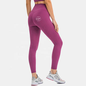 Vendita calda Lady Multi Colors Classic No Front Seam Yoga Pants <span class=keywords><strong>donna</strong></span> burroso Soft Running Gym Leggings <span class=keywords><strong>pantaloni</strong></span> da Yoga a vita alta <span class=keywords><strong>donna</strong></span> - Product Image 1