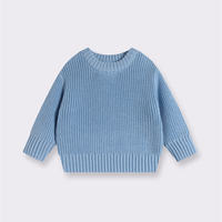 Vêtements tricotés unis de couleur unie pour enfants, 1 pièce, vêtement à manches longues pour garçons et filles, 1 pièce