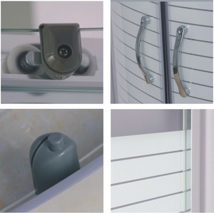 Giá Rẻ Cạnh Tranh Góc Cạnh Cửa Kính Trượt Cửa Kính Thiết Kế In 4Mm Mạ Crôm Có Thể Điều Chỉnh Tường - Product Image 3