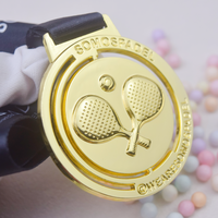 Médaille de cricket sportive en métal, design personnalisé, émail souple doré, pour le club de pickleball Seaside Smashers, prix de tournoi, vente en gros d'usine