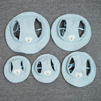 Chapeau de pêcheur respirant pour chien, protection solaire, été, pour chiens de petite et moyenne taille, Teddy, Corgi, Joker, rouge, coton-polyester, monochrome