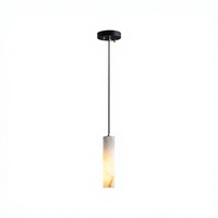 Suspension cylindrique minimaliste en ciment à hauteur réglable pour bar, bureau, salle à manger - Lampe LED de taille moyenne