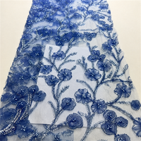 Tissu en tulle brodé de fleurs, dentelle crochetée verte perlée, tissu uni avec perles et sequins pour mariage