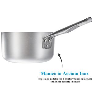 Agnelli Saucepan 18 Cm Diameter Aluminum Handle Professional Non Stick <b>Pan</b> - Product Image 5