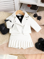 Ensemble trois pièces preppy pour fille, style western tendance et international