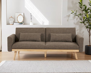 Divano Letto Futon Pieghevole a Tre Posti Imbottito e Trapuntato per Hotel, Ospedali e Soggiorni - Divano Reclinabile Trasformabile - Product Image 2