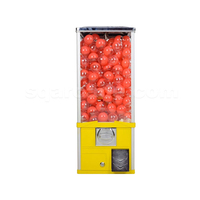 Distributeur de bonbons et de balles rebondissantes en capsules carrées, électrique, en métal, à monnayeur, pour la vente