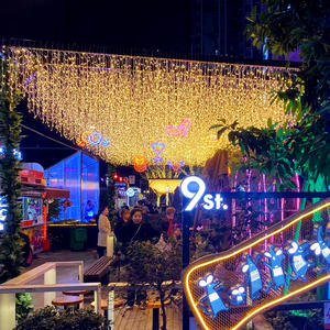 Luces de cortina de carámbano <span class=keywords><strong>LED</strong></span>, iluminación de hadas IP65 impermeable para jardín, calle, tienda y restaurante, cortina de <span class=keywords><strong>cascada</strong></span> decorativa - Product Image 3