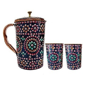 Juego de jarra de cobre puro con diseño vintage para exhibición de mesa de lujo y Decoración elegante para comedor suministro al por mayor - Product Image 3