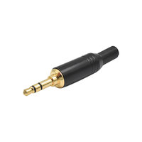PRATT, venta al por mayor, Conector de audio para auriculares con cable AUX soldado chapado en oro de 3,5mm