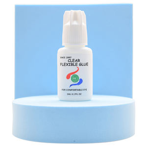 Très populaire Prix de gros Coréen 10 ml Marque privée ISO9001 Colle d'extension de cils flexible transparente - Product Image 1