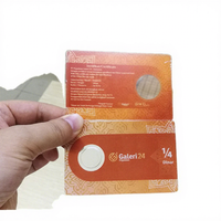 Boîte blister d'emballage pour pièces de monnaie en or/argent, design 3D, sécurité anti-effraction, pochette en PVC, différentes tailles