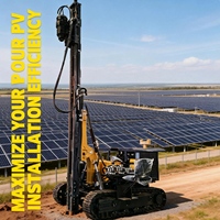 Machine de forage diesel-hydraulique de haute qualité pour piquetage rapide de PV, adaptée à divers projets solaires, dotée d'un moteur, d'une pompe et d'un moteur principal.