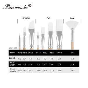 Panwenbo-Ensemble de 25 pinceaux en nylon à <span class=keywords><strong>gouache</strong></span> acrylique pour étudiants en peinture artistique, vente en gros de pinceaux avec sacs de rangement en toile - Product Image 4