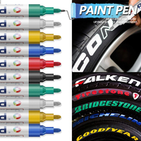Stylo de peinture métallique permanent pour la restauration des couleurs métalliques, marqueurs colorés à base d'huile imperméables avec pointe de 3,0 mm, impression UV