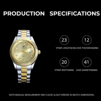 Montre à quartz pour homme en acier inoxydable avec strass de luxe, bracelet unique, montre de mode pour gentlemen, style antique, 20 mm