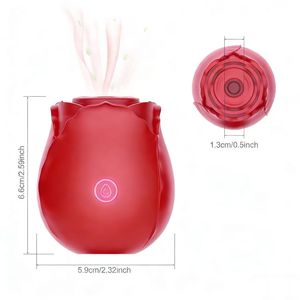 Yetişkin silikon gül vibratör 10-Speed klitoral emme Egg tor yumurta meme stimülatörü kadın seks oyuncak için atlama - Product Image 4