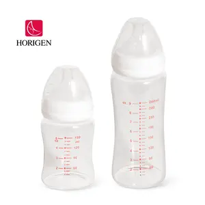 फैक्टरी अनुकूलित bpa मुक्त उच्च गुणवत्ता Borosilicate ग्लास बच्चे को खिलाने की बोतलें खाद्य ग्रेड बच्चे को दूध की बोतल