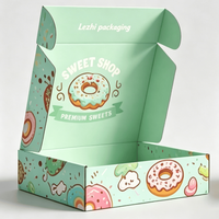 Boîte d'emballage en papier pour biscuits et gâteaux, design mignon, impression de logo personnalisée, qualité alimentaire, vente en gros