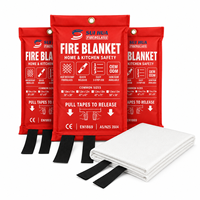 Couverture anti-feu à libération rapide pour urgences en cuisine, couverture de sécurité résistante à la chaleur en fibre de verre pour les commandes en gros