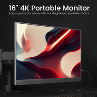 Monitor Portátil MagicRaven de 16 Pulgadas, 4K UHD IPS, USB, Brillo de 400 Nit, Tecnología de Protección Ocular, Soporte VESA, Ultra Delgado, Venta al por Mayor, OEM/ODM Personalizado