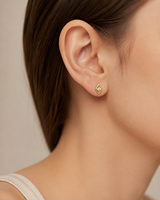 Boucles d'oreilles minimalistes en argent sterling 925 vermeil avec zircon en forme de diamant pour femmes, bijoux fins