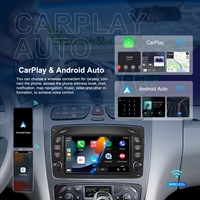 Radio Mobil Layar Sentuh 7.0 inci Untuk Mercedes Benz Plug And Play Carplay Bluetooth Navigasi Kamera Mundur Pemutar Terintegrasi