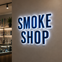Außen- und Innenbereich Wand-Logo LED-Kanalbuchstaben Firmenbeschilderung LED 3D-Buchstaben Beleuchtetes Schild LED-Leuchtschild für Rauchershop