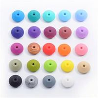 Venta al por mayor de cuentas de silicona de alta calidad cuentas de lentejas cuentas de ábaco joyería de bricolaje seguro sin BPA dentición del bebé