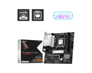 Carte mère PRO B850M-B GEN4 AM5 prend en charge les séries Ryzen 9000/8000/7000 DDR5 8200 MHz - Product Image 2