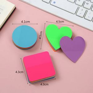 Pegatinas de Índice Transparentes Autoadhesivas en Forma de Corazón Fluorescente, Personalizables, para Oficina, Material Escolar, Marcadores de Notas - Product Image 2