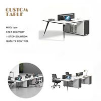 Table de bureau commerciale robuste et résistante à l'usure, à assemblage rapide, pour espaces de travail multi-usages, mobilier de bureau moderne et durable