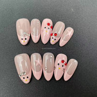 Polvo de uñas prensado a mano puro Tender pintado a mano KT Cat Style Fábrica reutilizable de alta calidad al por mayor