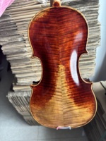 Violon artisanal SurpassMusica 4/4, épicéa massif, fond en érable, rouge antique, son doux, instrument à cordes