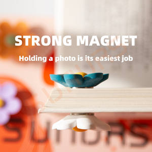 קטן חמודי שרף צמח מגנטים חזק עיצוב פרח מצחיק מקרר קרבורד מטבח מחיק מתנה רעיון - Product Image 3