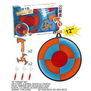 Jeu de fléchettes 3 en 1 pour l'intérieur et l'extérieur avec cible de fléchettes, étoiles, haches, tir à l'arc, ensemble de cibles pour adultes et enfants - Product Image 6