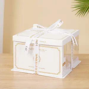 व्यक्तिगत केक पेपर बॉक्स थोक पारदर्शी केक बॉक्स