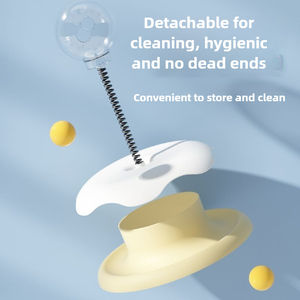 Hot Sale Eco-Friendly Plastic <b>Treat</b> Dispenser Spring Leak Food Slow Feeder Interactive <b>Cat</b> Toy <b>Ball</b> for <b>Cats</b> - Product Image 4